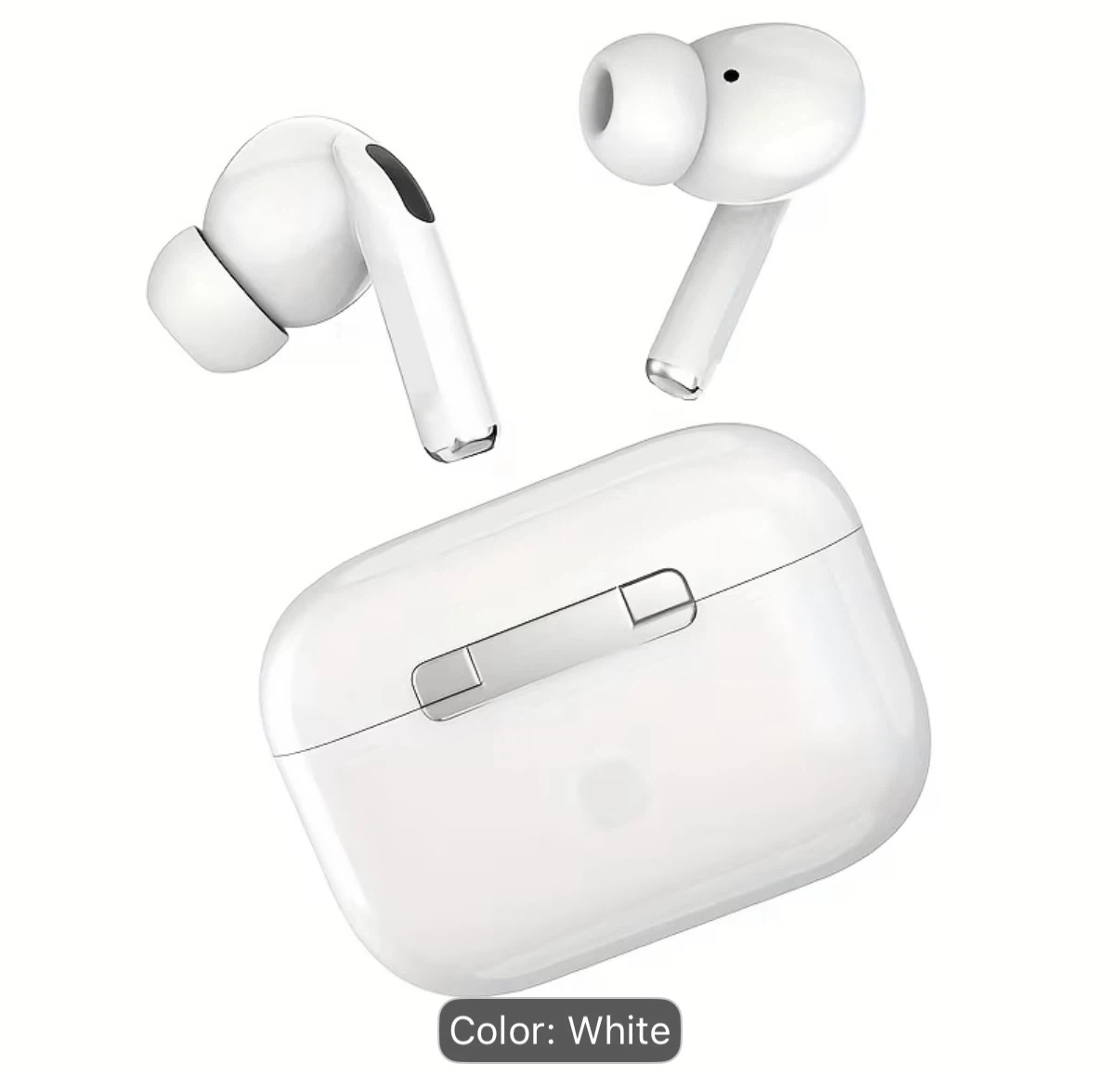 White Wireless Earbuds with Charging Case - photo 5