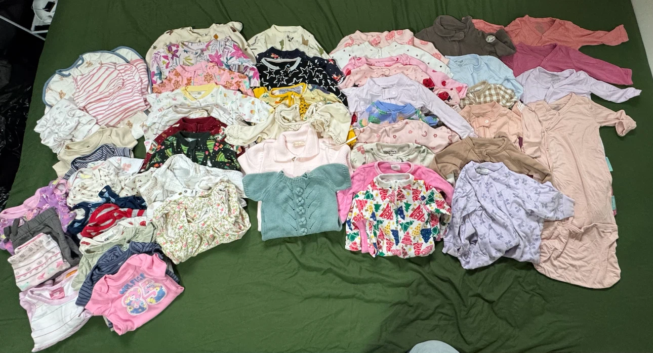 Bundle of Baby Girl’s  - 50 pcs Assorted Brands and Sizes