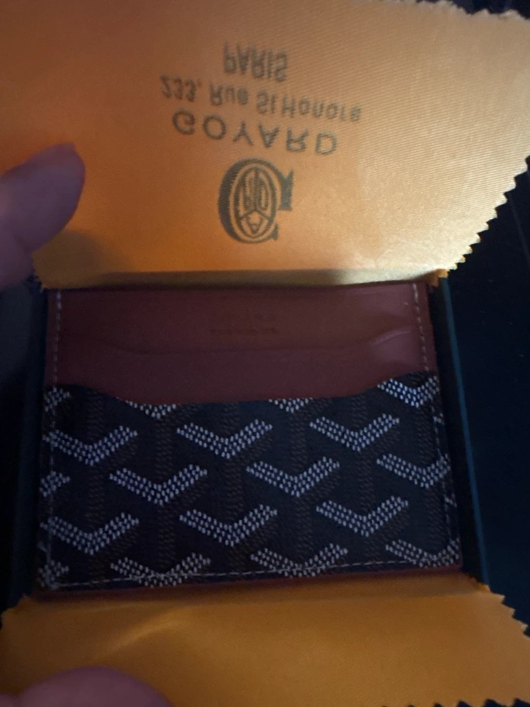 New Goyard Card Holder - Black and Tan - photo 2