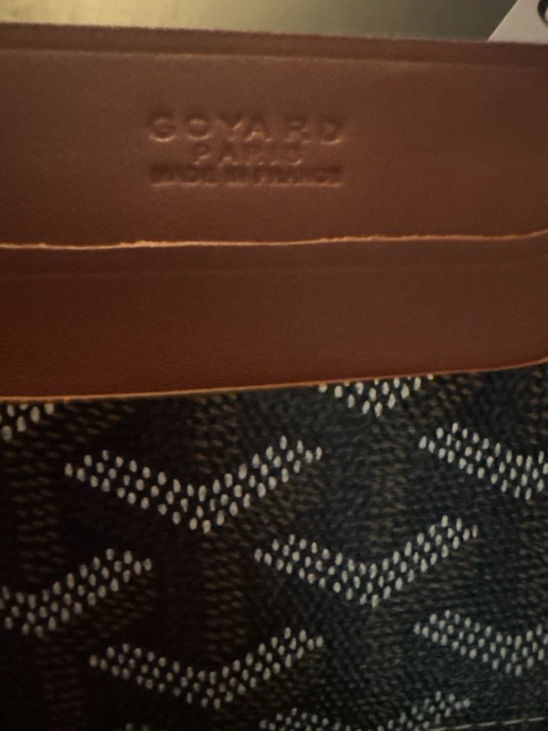 New Goyard Card Holder - Black and Tan - photo 4