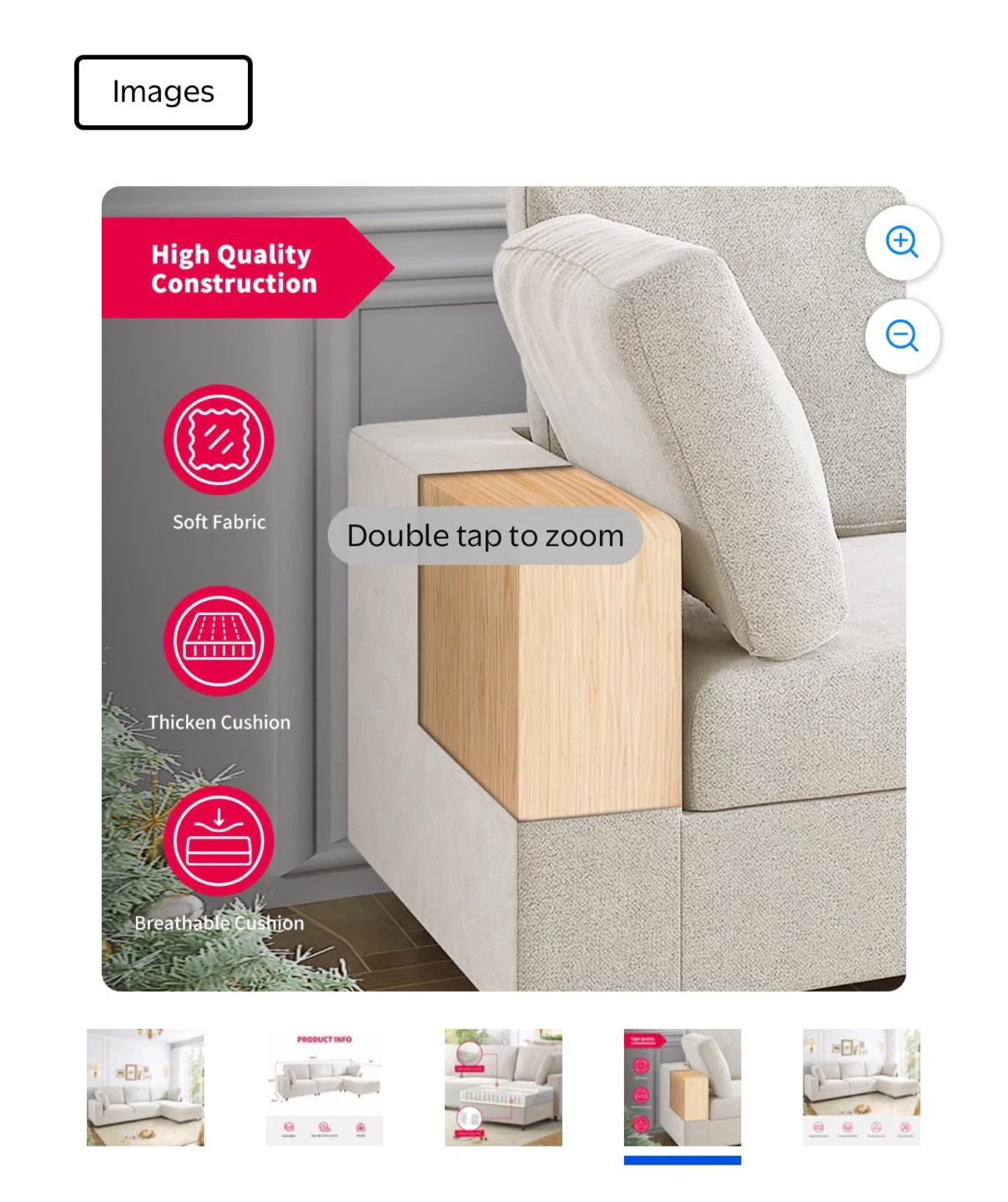 Mjkone L Shaped Sectional Couch - photo 4