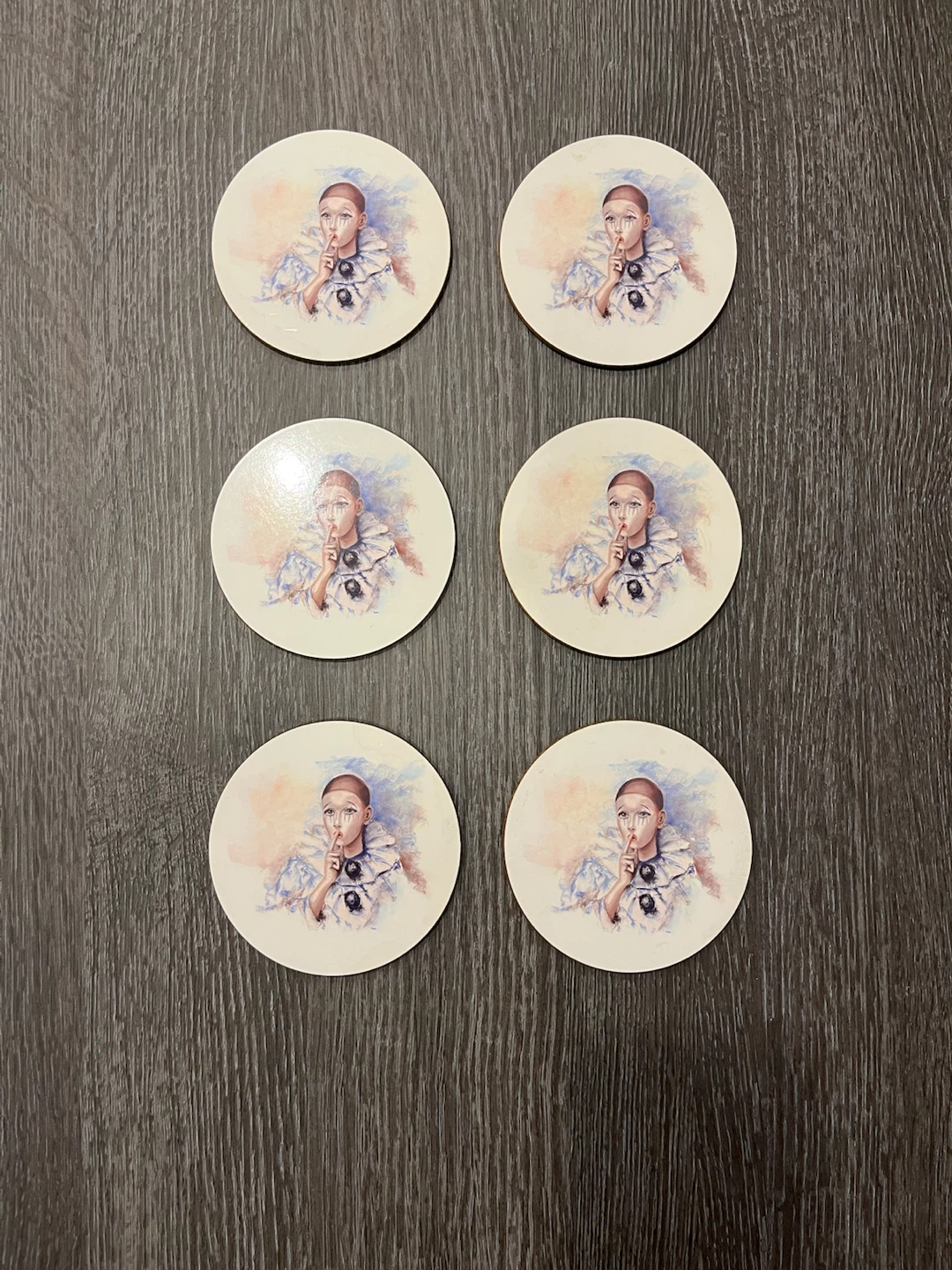 6 round coasters