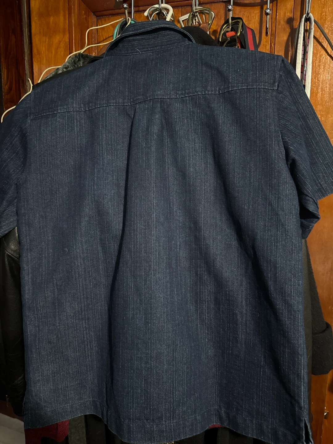 Xinweir Denim Short Sleeve Button-Up Shirt - photo 2