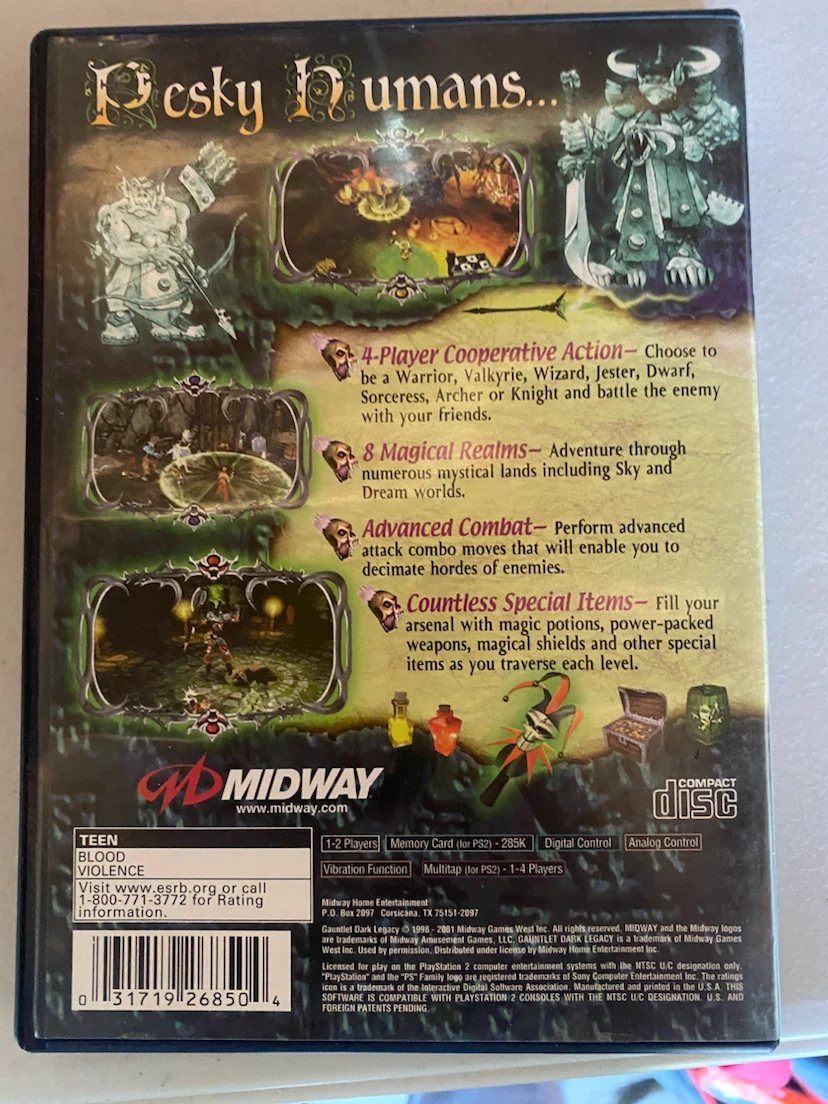 PlayStation 2 Gauntlet Dark Legacy Video Game - photo 2