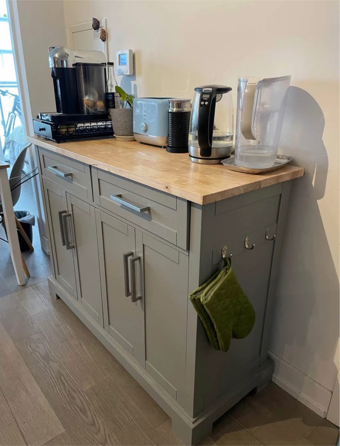 Grey Kitchen Island Cabinet