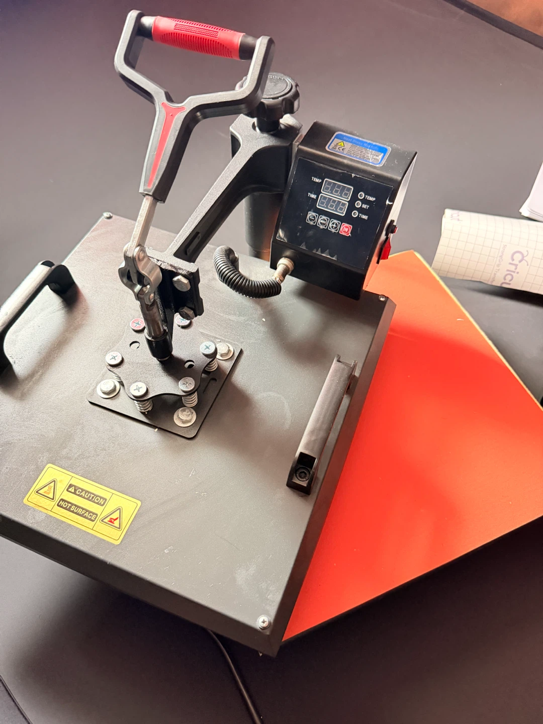 8-in-1 Heat Press with mug/hat/plate attachments