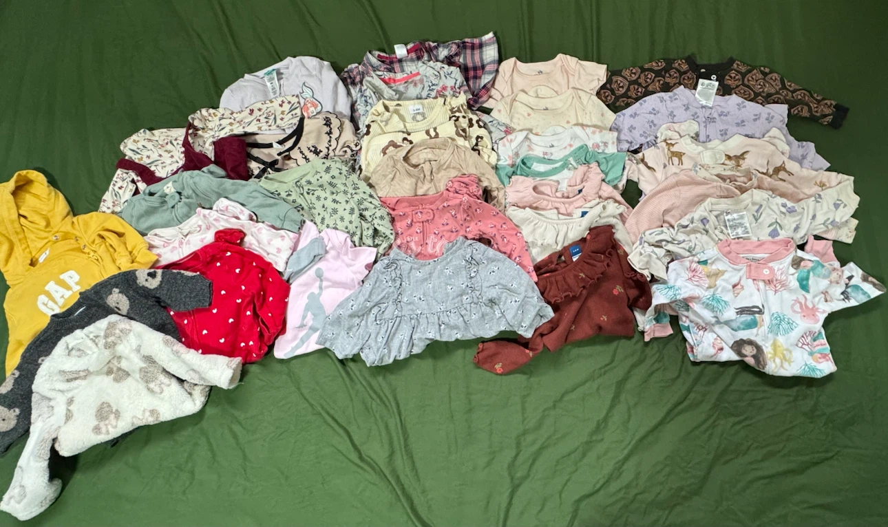 Baby Girls Clothes Bundle - 30pcs Assorted Brands & Sizes