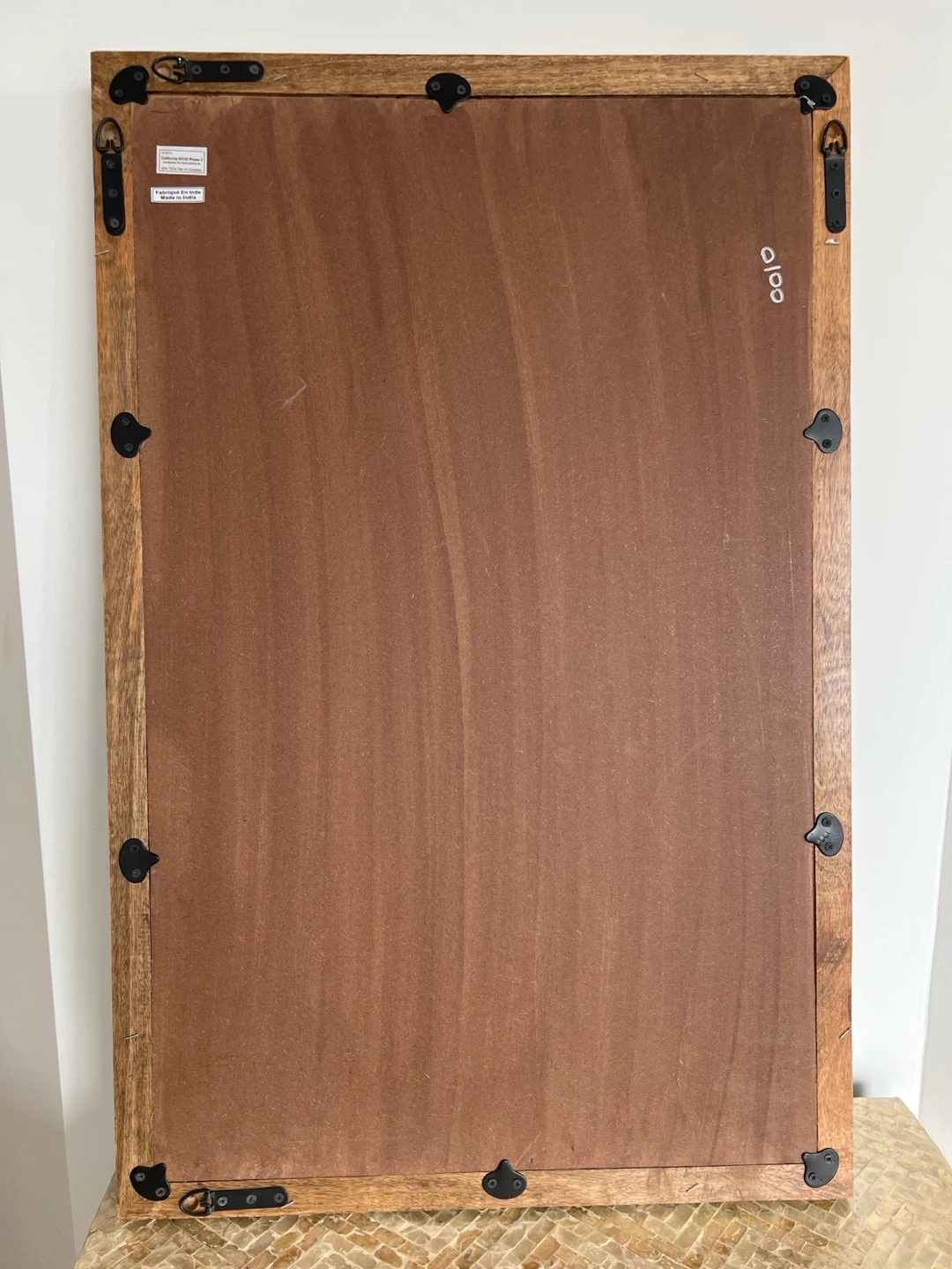 Wooden Window Pane Mirror - photo 2