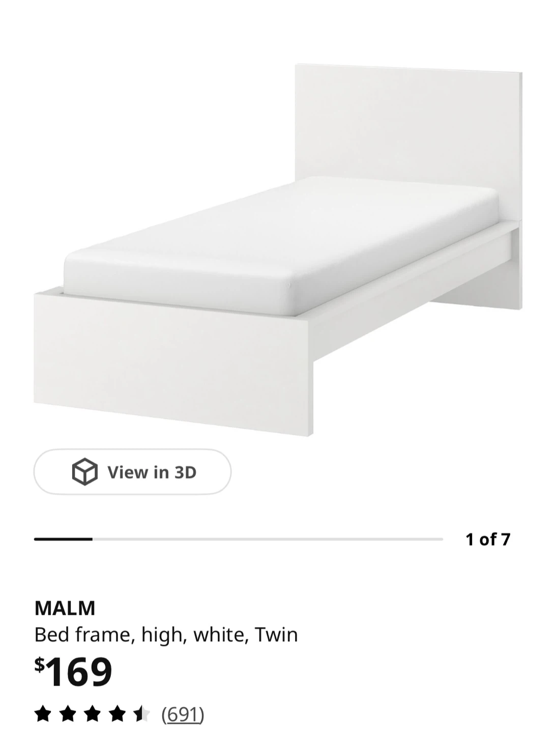 Twin bed frame + mattress (IKEA) - photo 3
