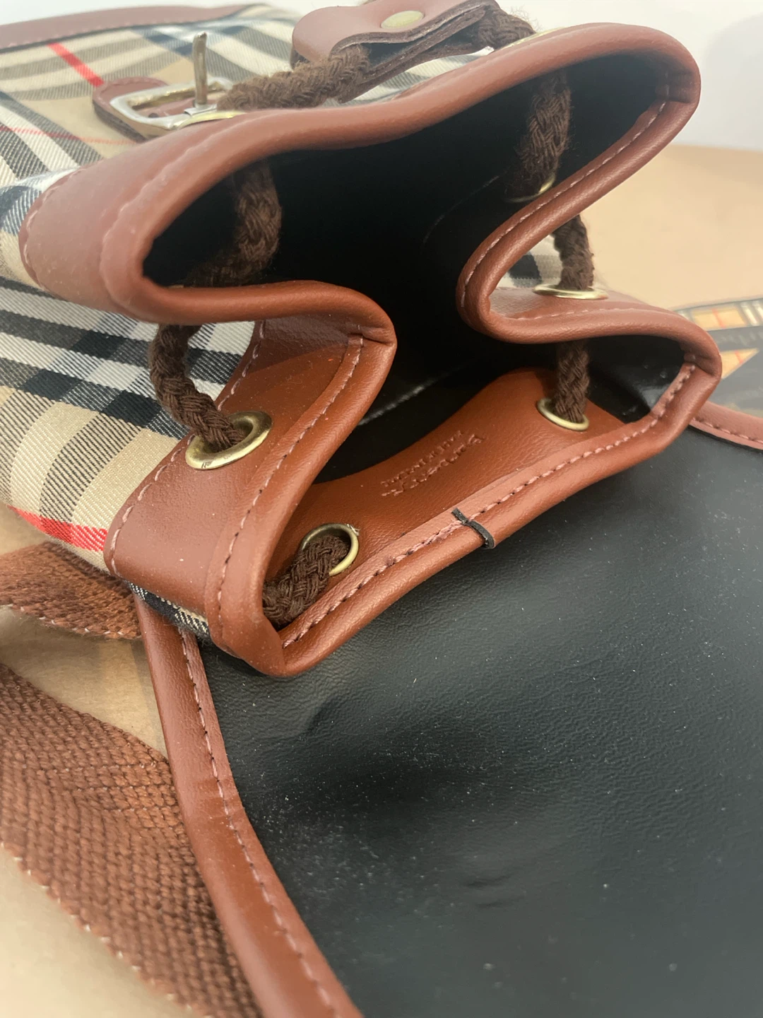 Burberry Nova Check Canvas and Leather Mini Backpack - photo 4