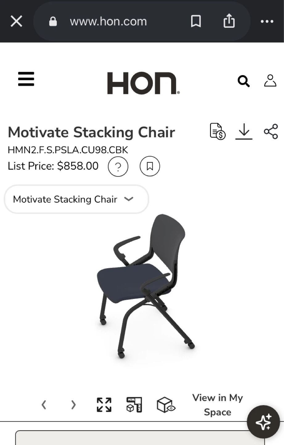 HON Stackable Office Chair
