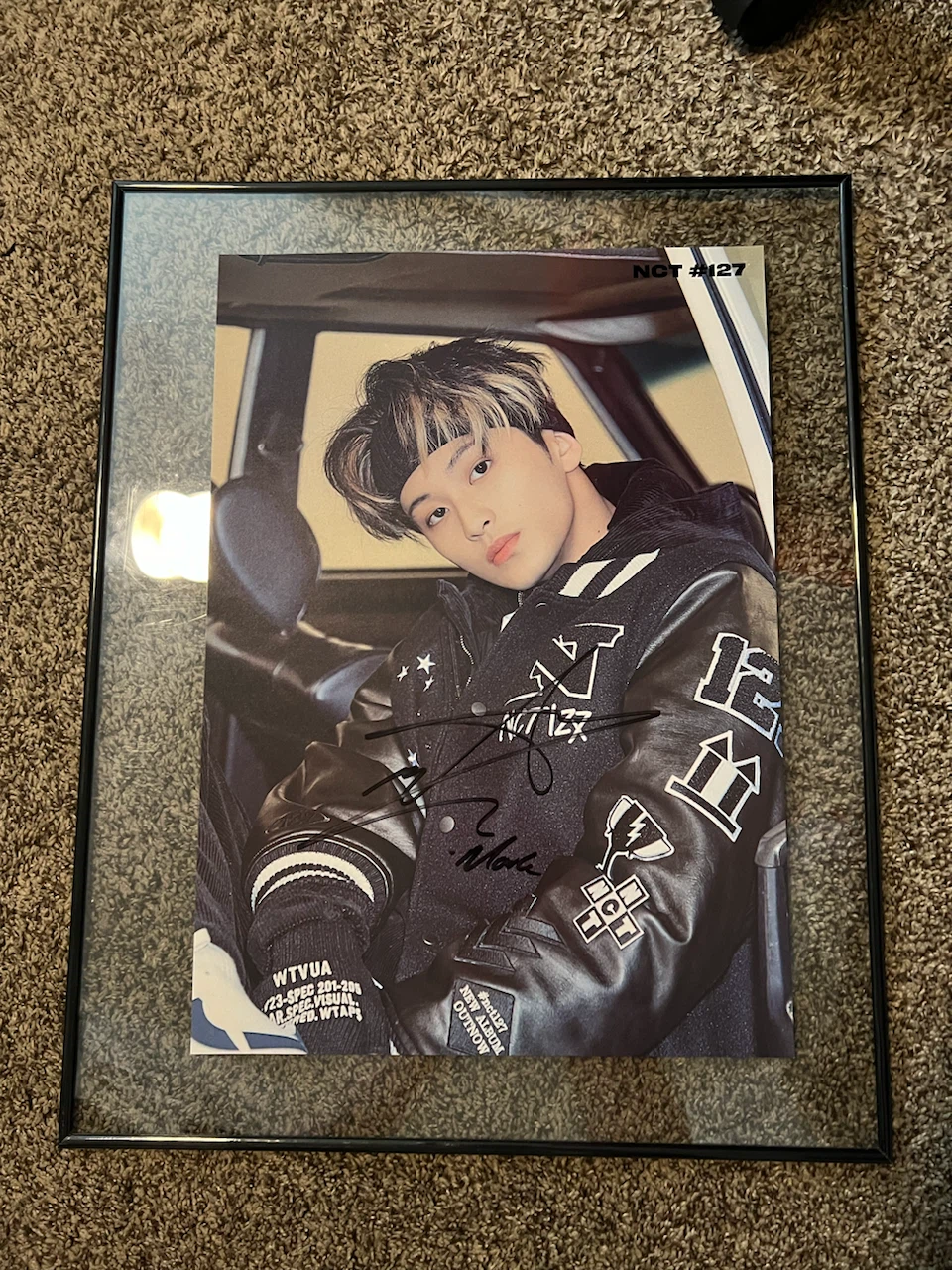 Kpop NCT 127 Mark SIGNED Poster