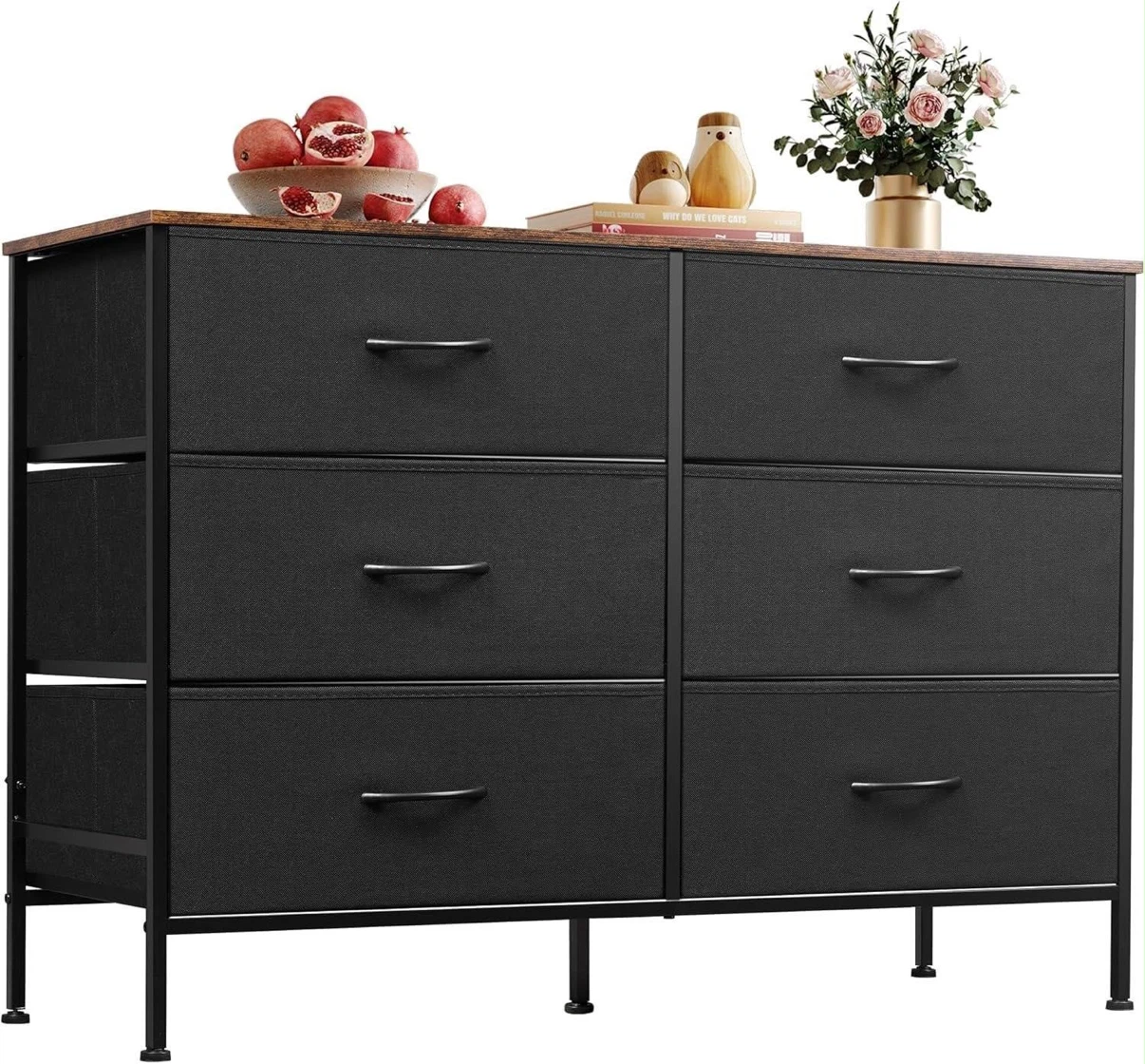 6-Drawer Dresser with Storage Shelves