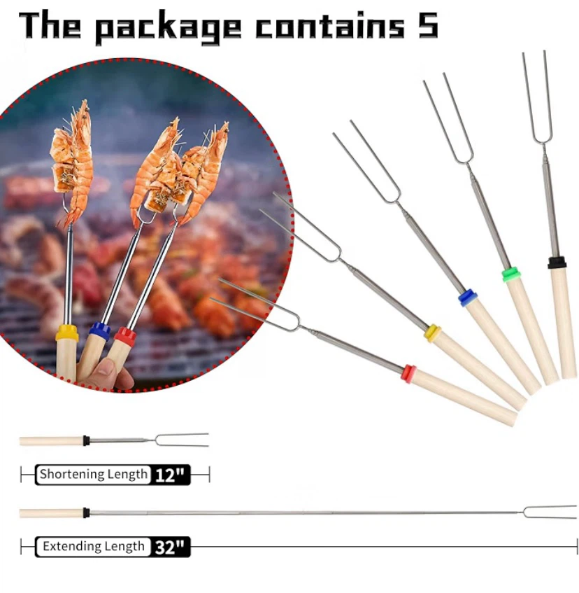 New Outdoor Fire Pit Screen Foldable Hook and Roasting Sticks - photo 4