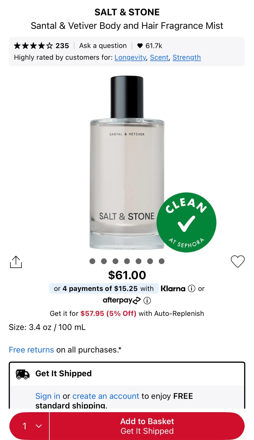 Salt & Stone ($5+) Mist, Deodorants etc. UNISEX 🆕 - photo 4
