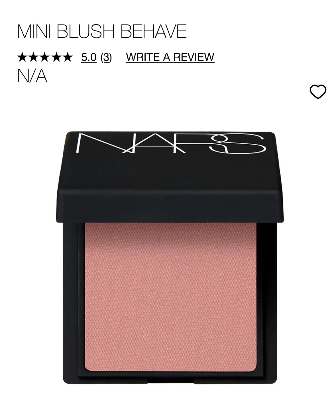 mini NARS Blush - Behave (Matte Pink Mauve)
