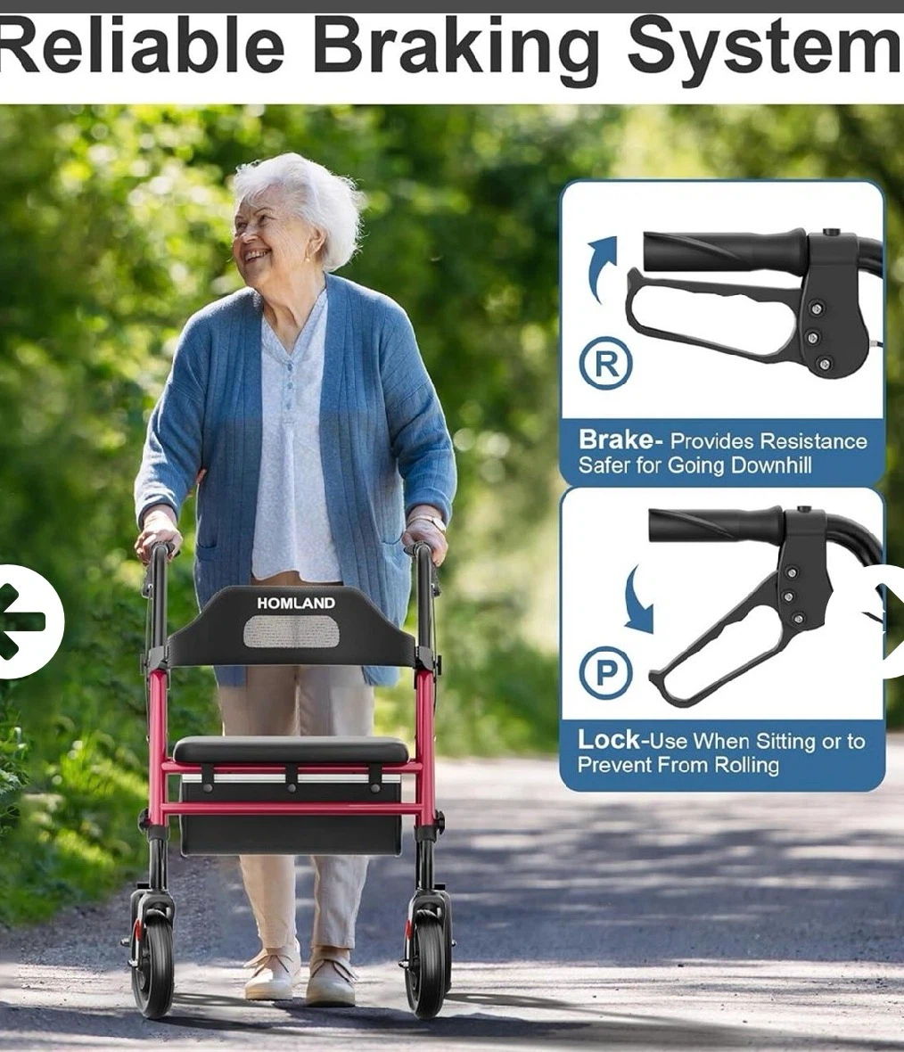 HOMELAND 4 Wheel Rollator R2-BK - photo 4