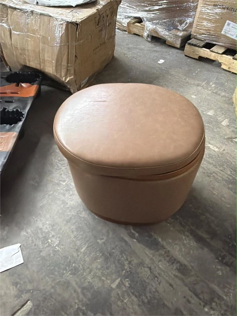 Round Storage Ottoman - photo 3