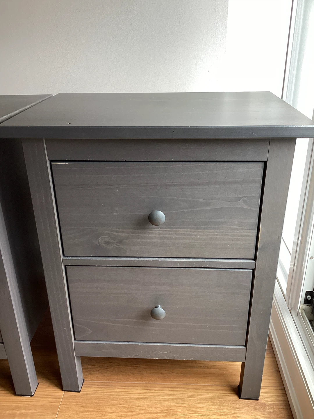 Grey IKEA bedside tables x 2 - photo 2