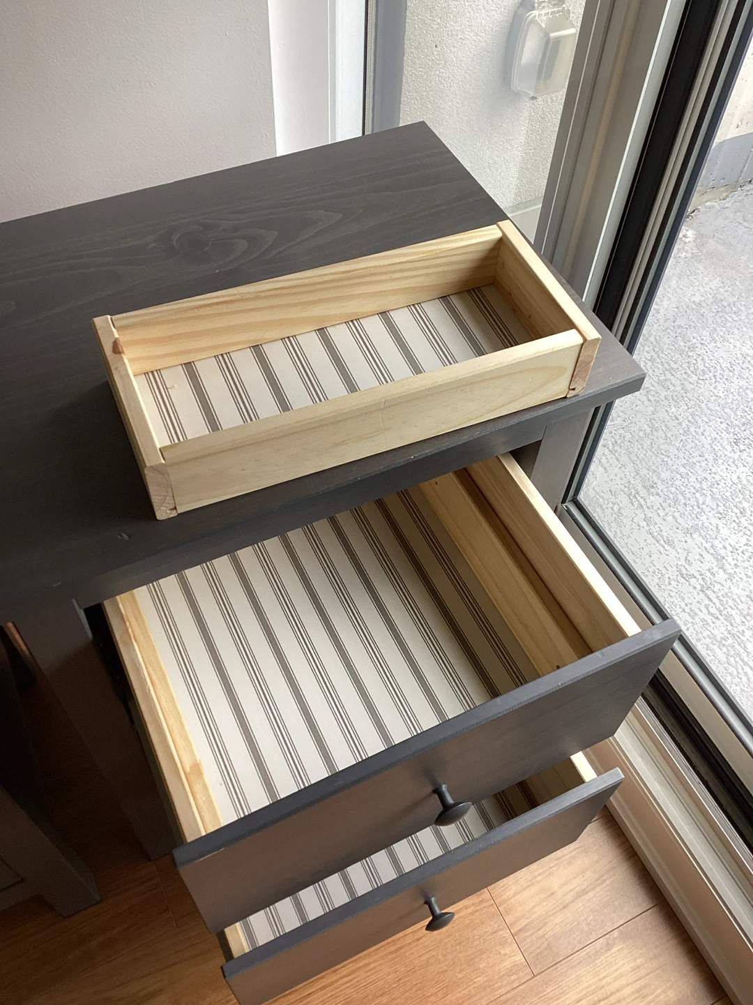 Grey IKEA bedside tables x 2 - photo 5