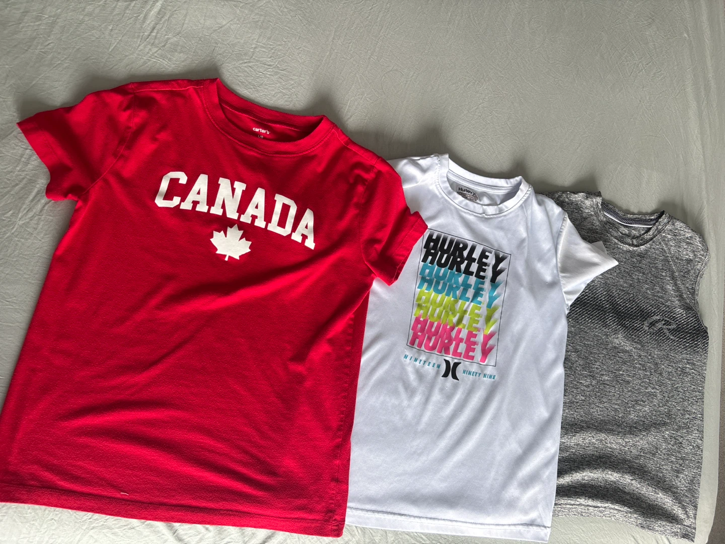 3 Boys T-Shirts: Carters, Hurley, Athletic