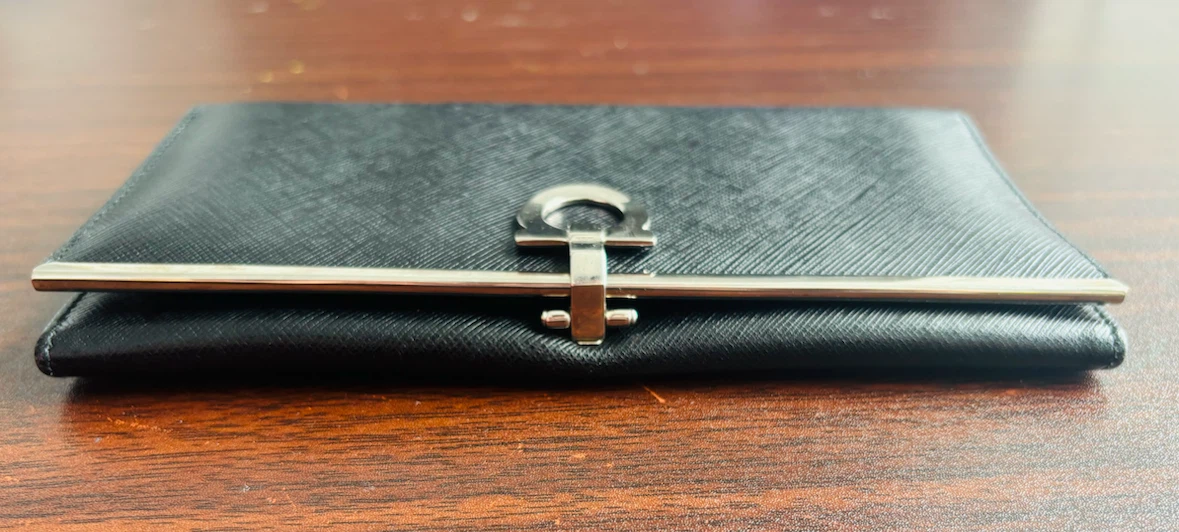 Salvatore Ferragamo Black Leather Gancini Wallet - photo 5