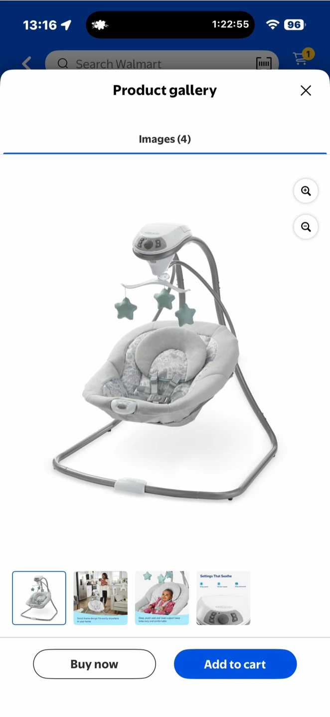 Graco Simple Sway Swing - Grey - photo 3