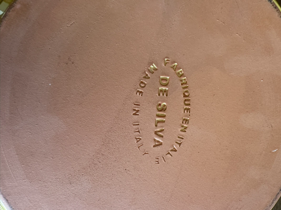 De Silva Yellow Terracotta Casserole Dish - Made in Italy - photo 3