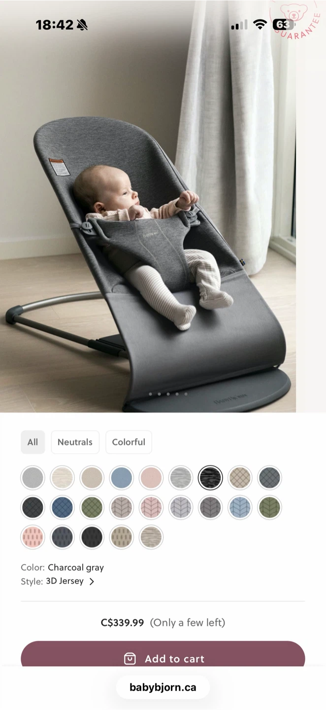 BabyBjörn Balance Bouncer - Charcoal Gray
