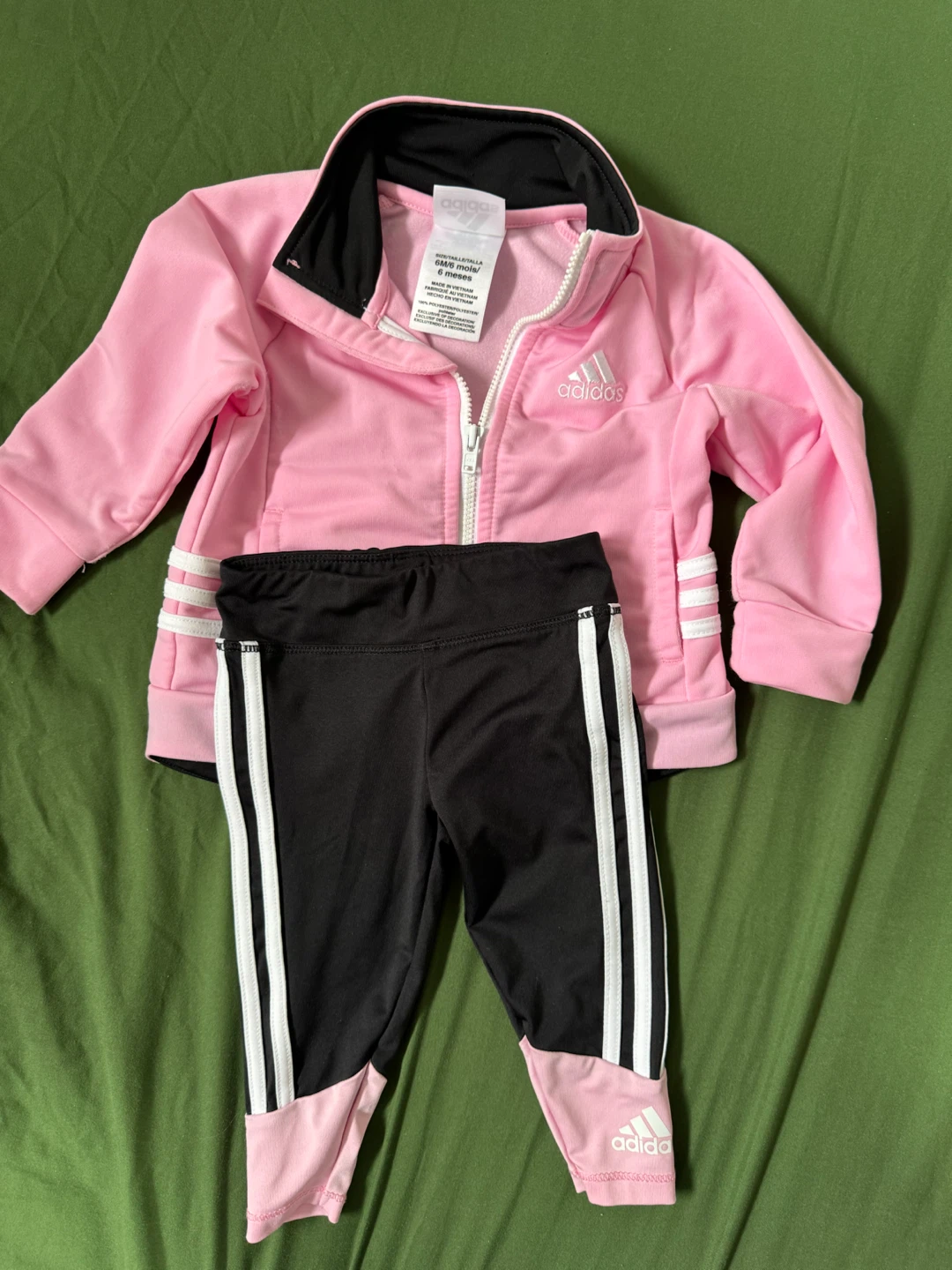 Adidas Baby Tracksuit Set - Pink & Black