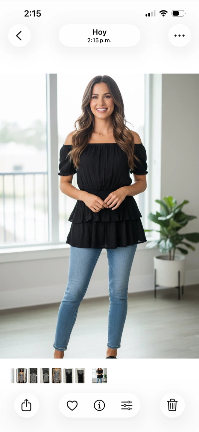 Black Ruffle Tiered