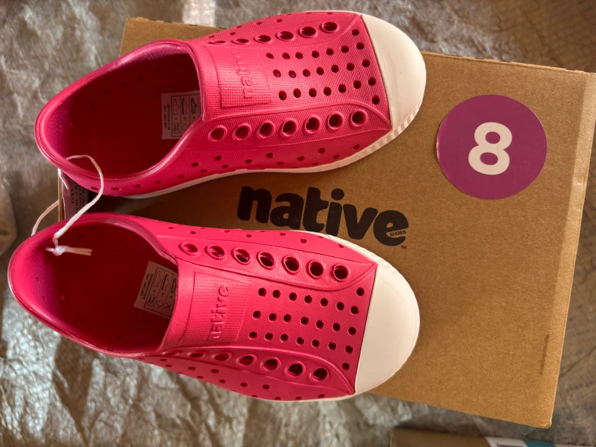 Native Shoes Jefferson Pink Kids Size 8