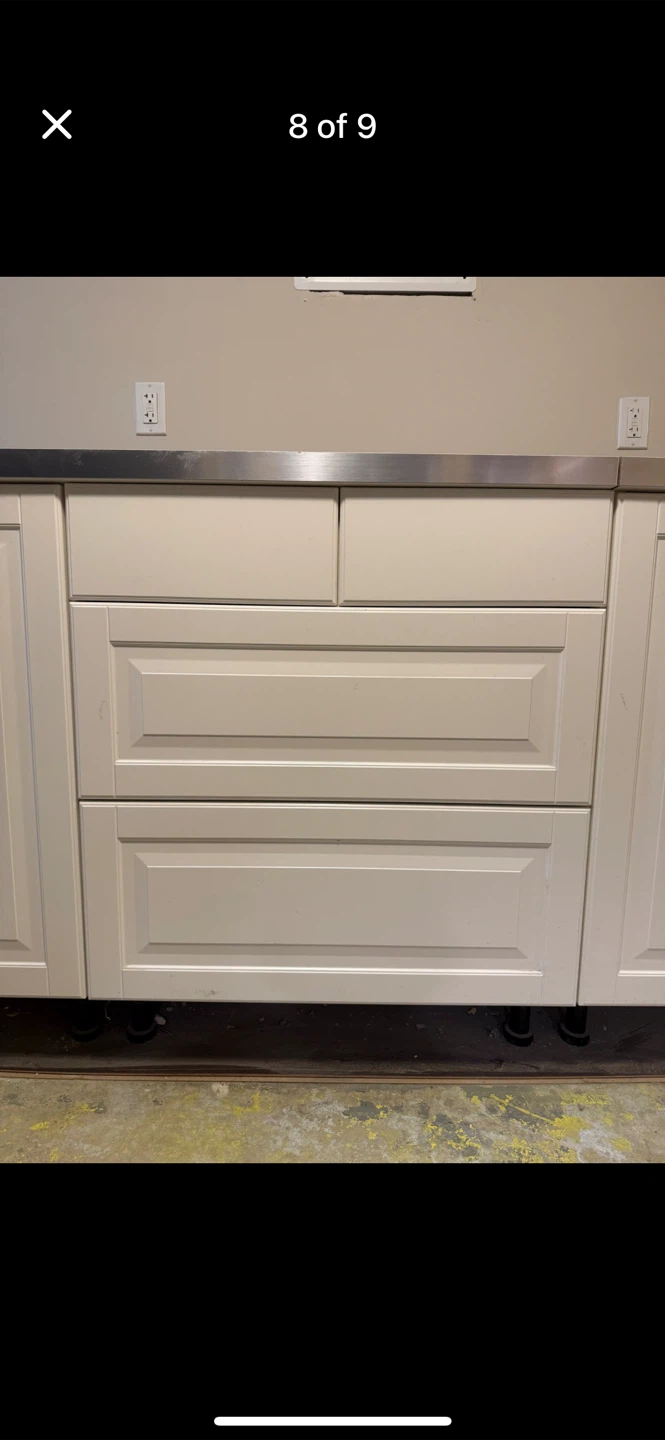 IKEA white kitchen cabinets and counter top - photo 2