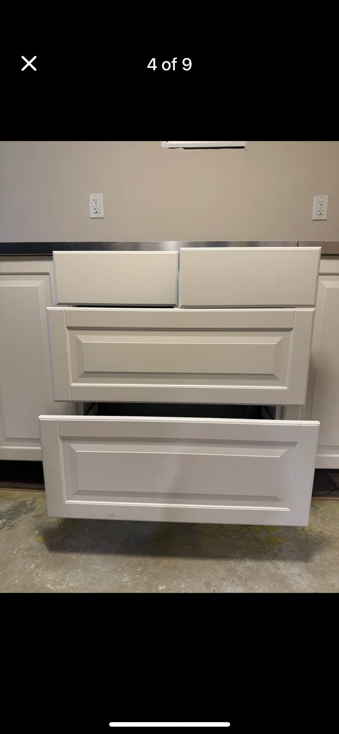 IKEA white kitchen cabinets and counter top - photo 3