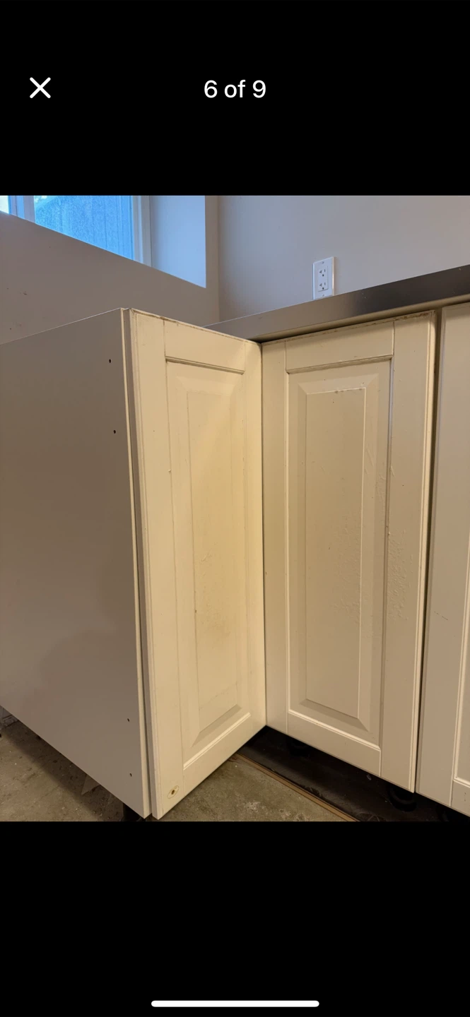 IKEA white kitchen cabinets and counter top - photo 4