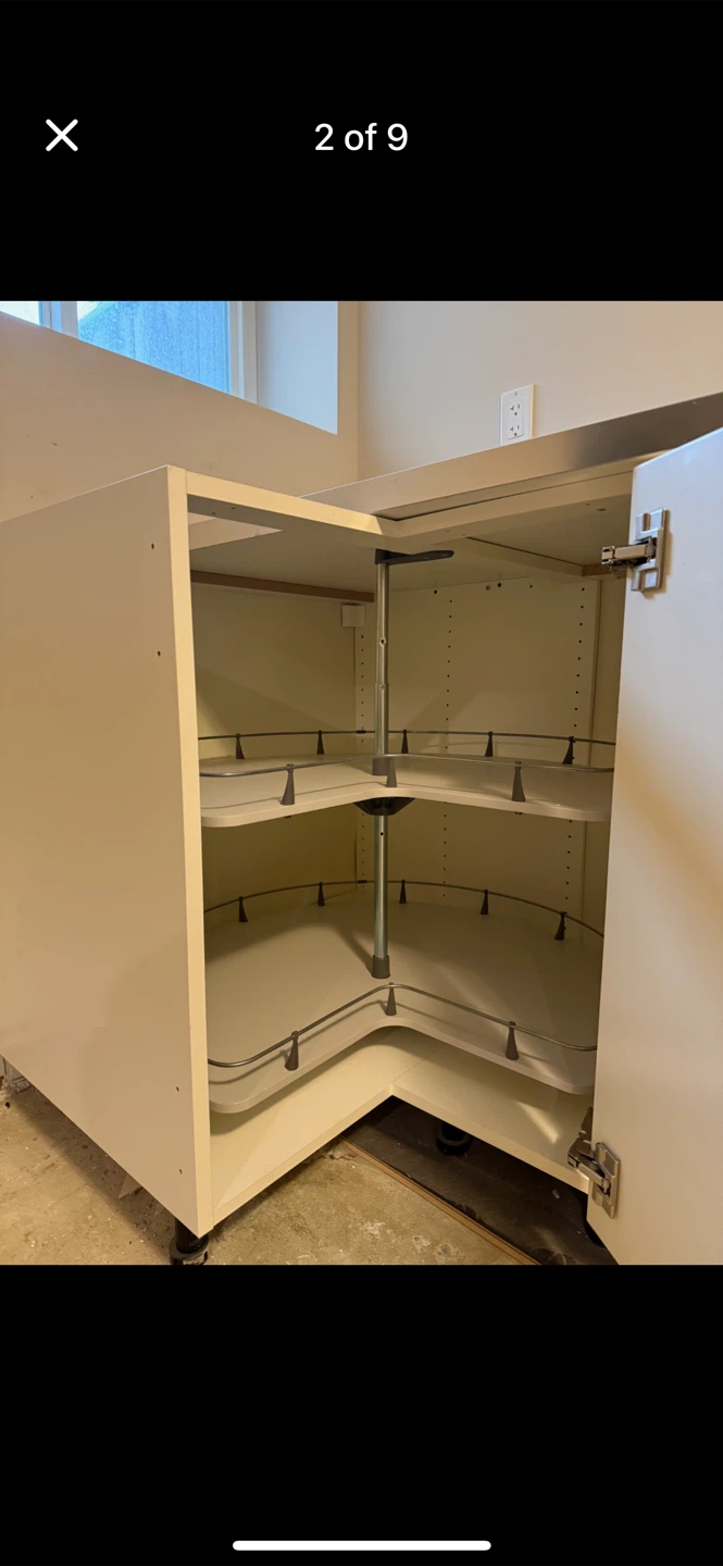 IKEA white kitchen cabinets and counter top - photo 5