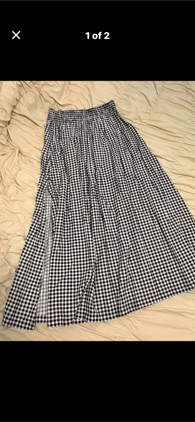 Gingham Midi Skirt size S