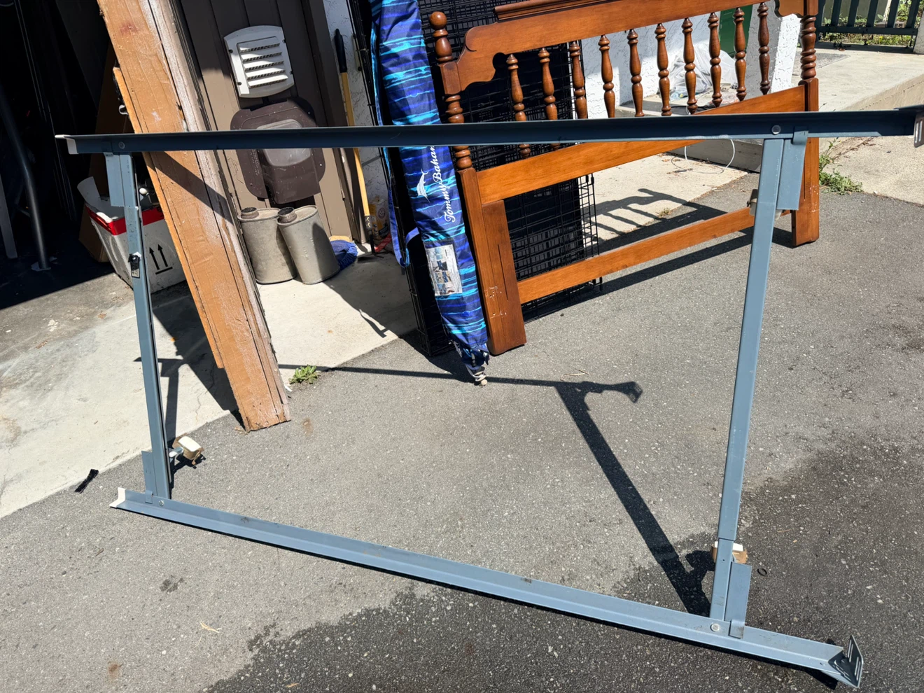 Queen Solid Wood Bed Frame + Box Spring + Mattress - photo 3