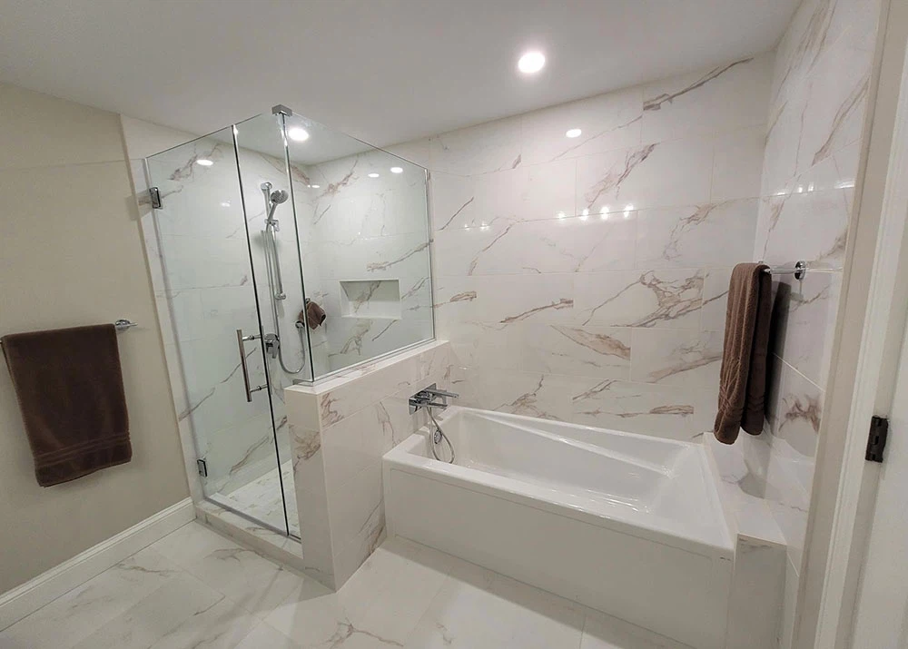 Modern Bathroom Vanity with Wood Cabinetry