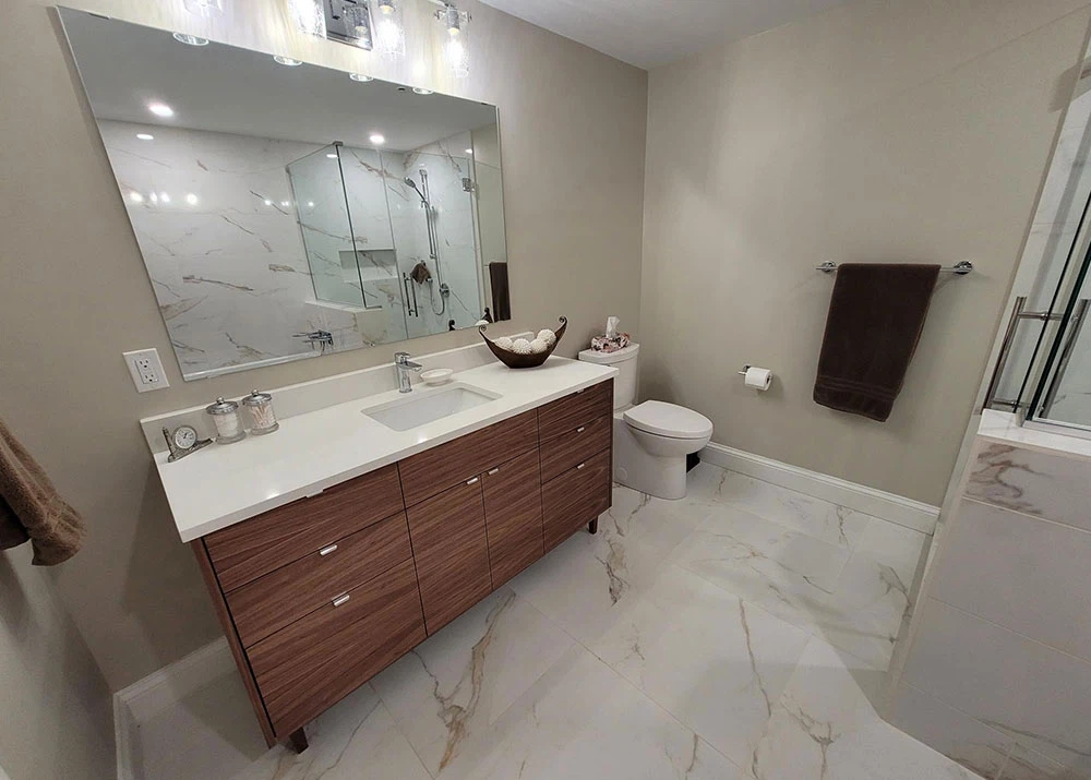 Modern Bathroom Vanity with Wood Cabinetry - photo 4
