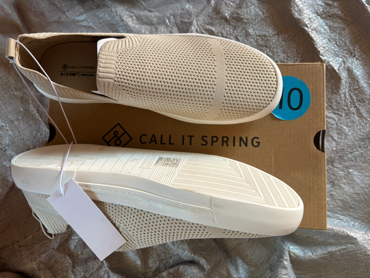 Call It Spring Women's Knit Slip-On Sneakers 10