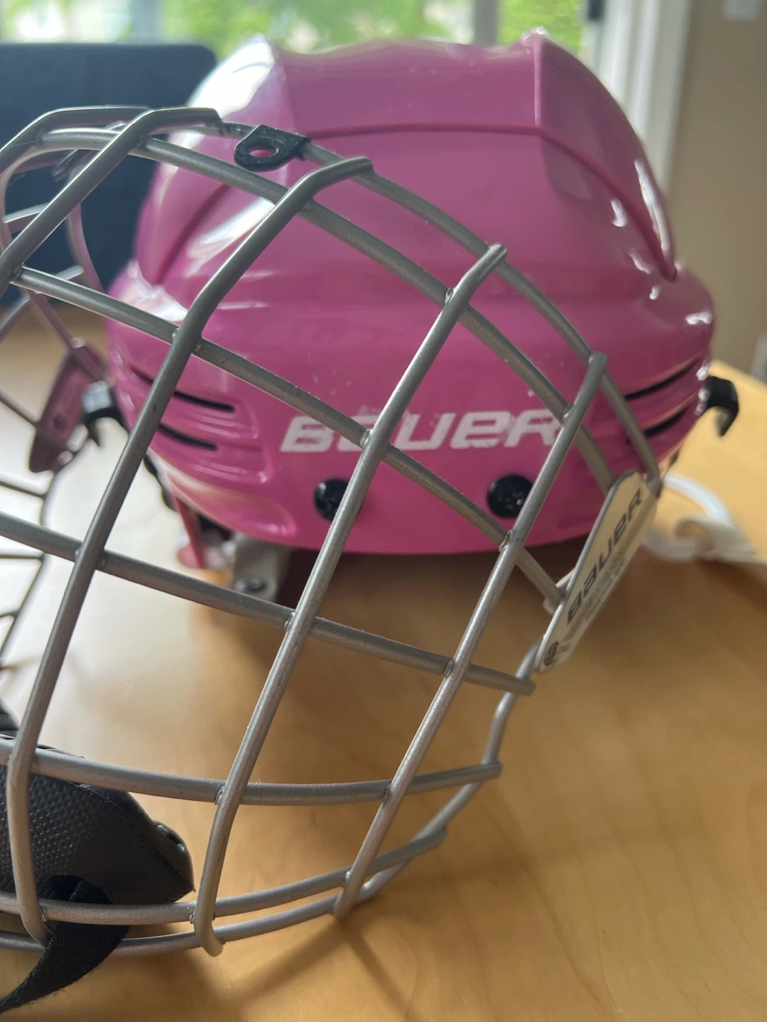 Bauer Pink Hockey Helmet with Cage - photo 3