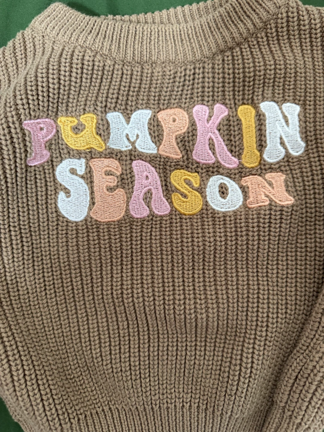 Brown "Pumpkin Season" Knit Sweater