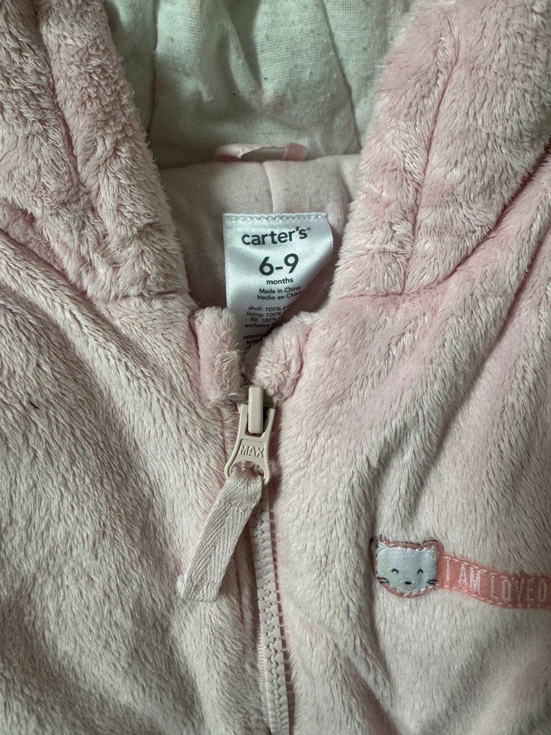 Carter's Pink Fleece Snowsuit