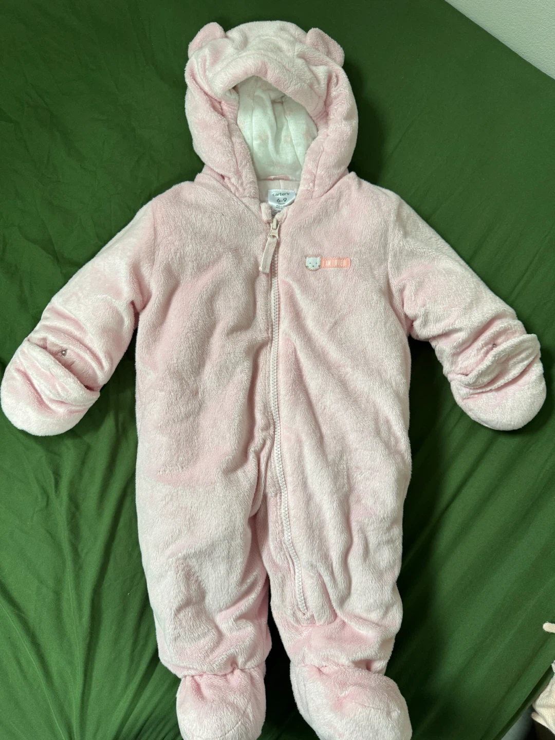 Carter's Pink Fleece Snowsuit - photo 2