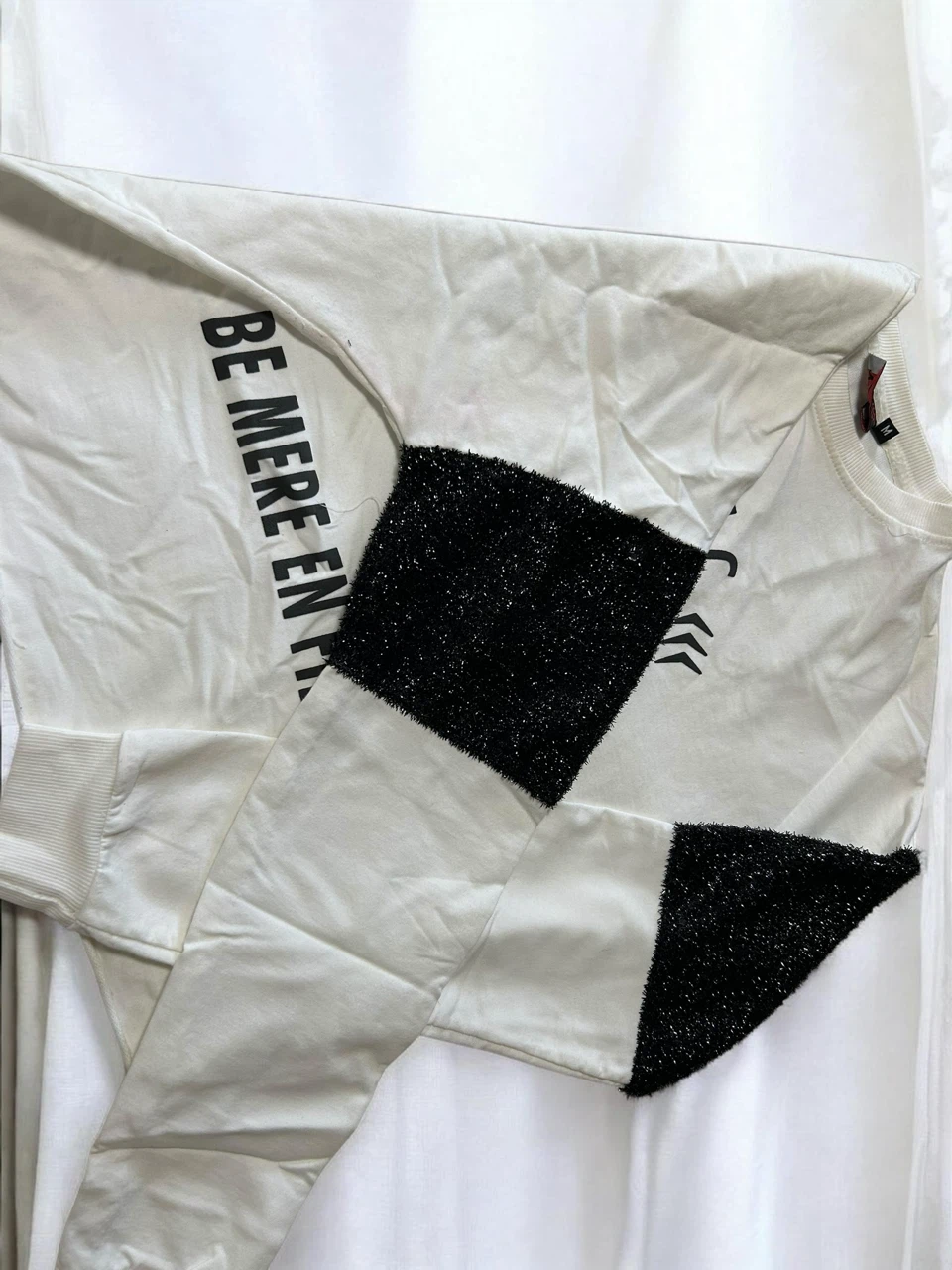 White "Family" Sweatshirt with Sparkle Accents - photo 2