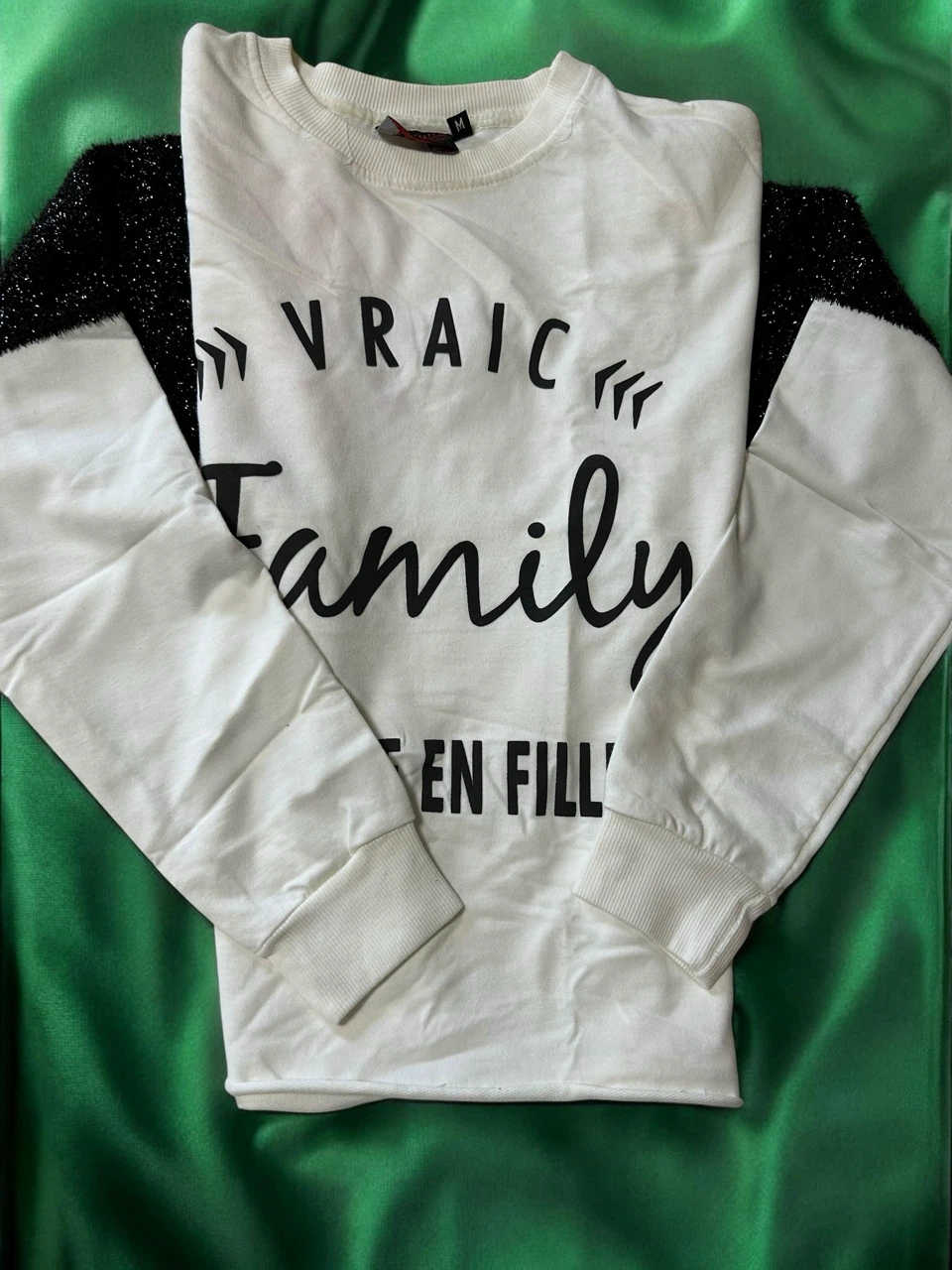 White "Family" Sweatshirt with Sparkle Accents - photo 4