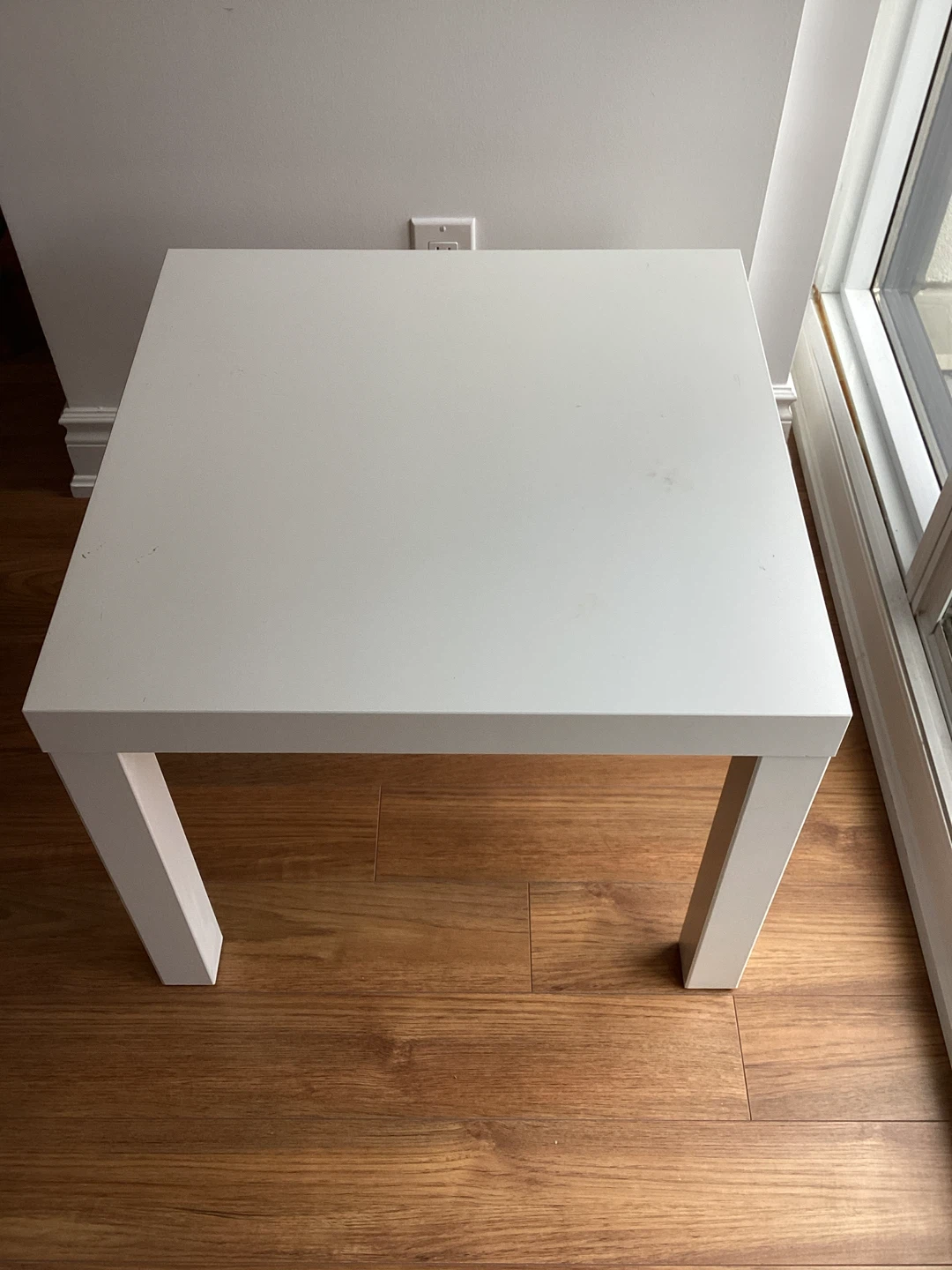 White IKEA Square Side Table
