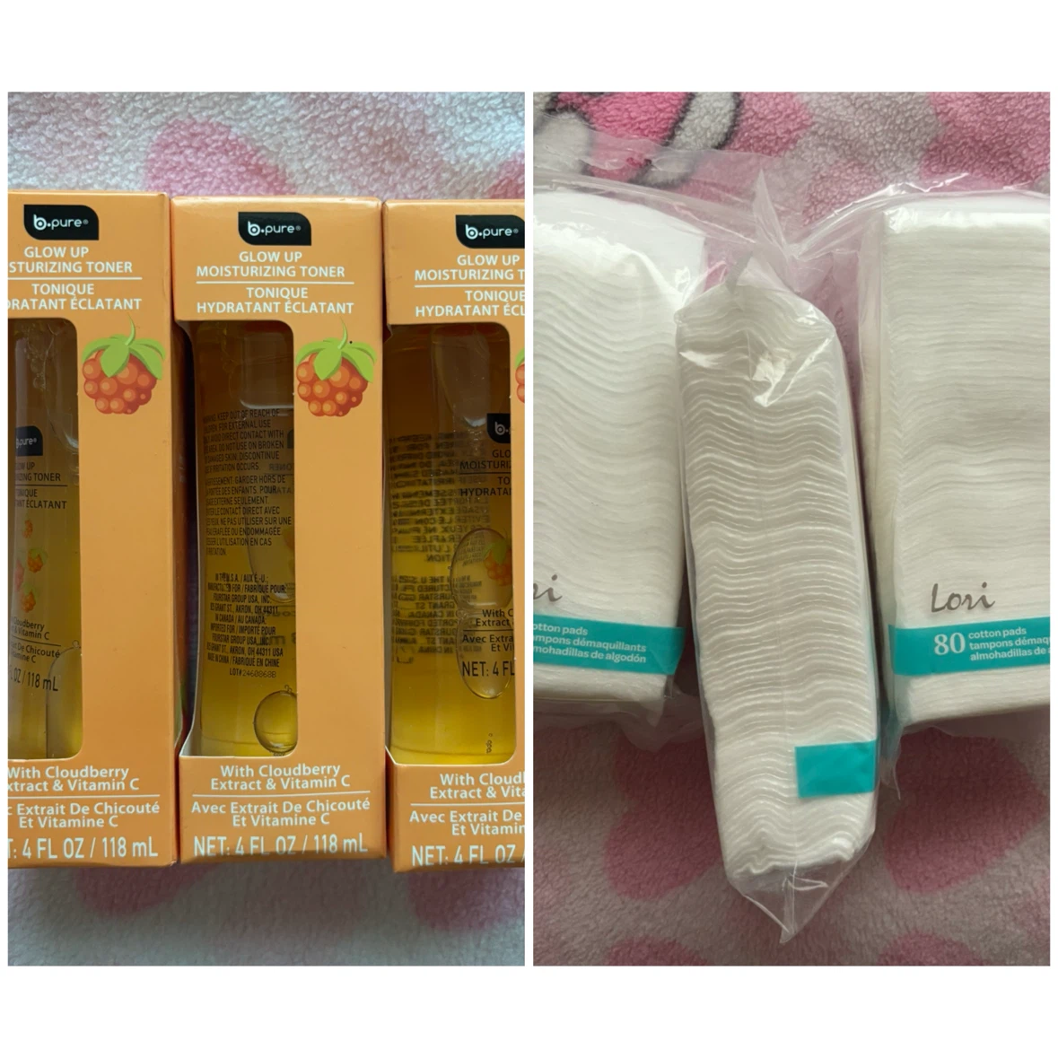 b.pure - Moisturizing Toners & Cotton Pads