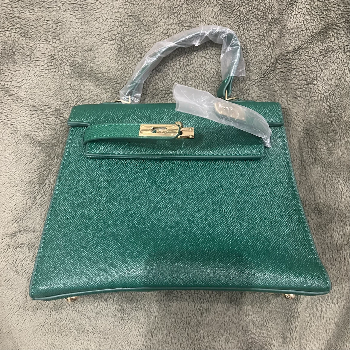 Green Top Handle Handbag